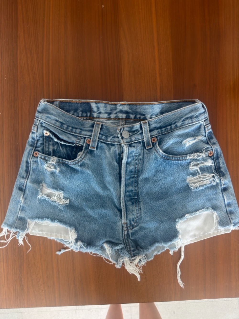Vintage Levi’s Distressed High-Rise Women’s Shorts - Blue